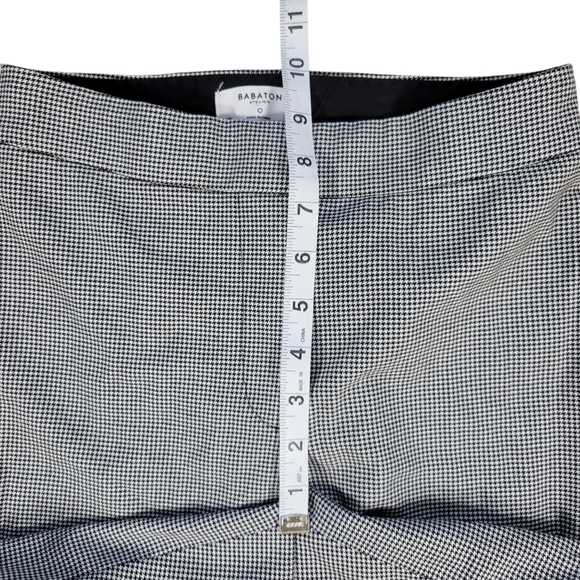 Aritzia Babaton Atelier Pants‎ Womens 0 Numero Trouser Black White Houndstooth - Picture 11 of 12